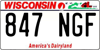 WI license plate 847NGF