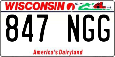 WI license plate 847NGG
