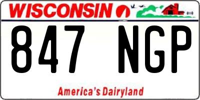 WI license plate 847NGP