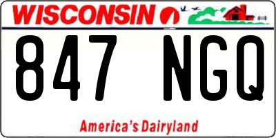WI license plate 847NGQ