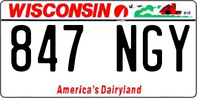 WI license plate 847NGY