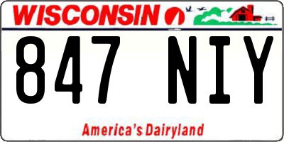 WI license plate 847NIY