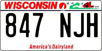 WI license plate 847NJH