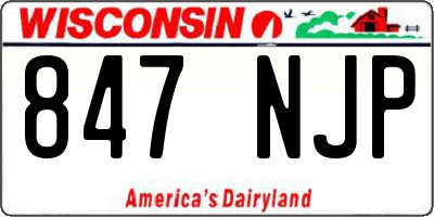 WI license plate 847NJP