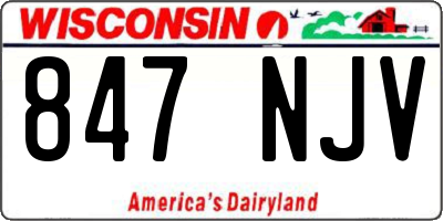 WI license plate 847NJV