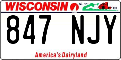 WI license plate 847NJY