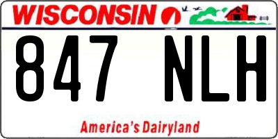WI license plate 847NLH