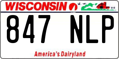 WI license plate 847NLP
