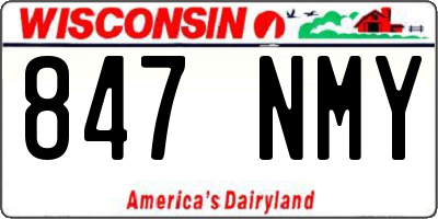 WI license plate 847NMY