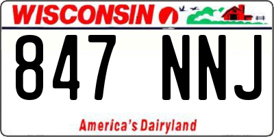 WI license plate 847NNJ