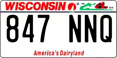 WI license plate 847NNQ