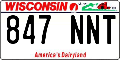 WI license plate 847NNT