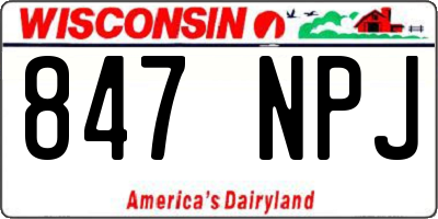 WI license plate 847NPJ
