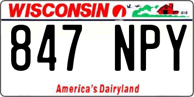 WI license plate 847NPY