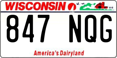 WI license plate 847NQG