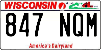 WI license plate 847NQM