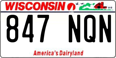 WI license plate 847NQN
