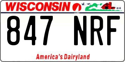WI license plate 847NRF