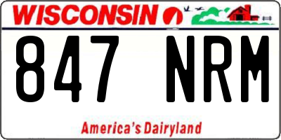 WI license plate 847NRM