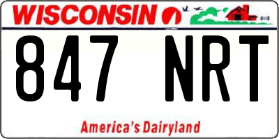 WI license plate 847NRT