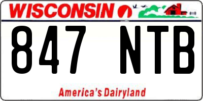 WI license plate 847NTB