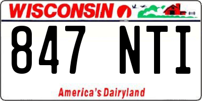 WI license plate 847NTI