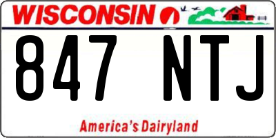 WI license plate 847NTJ