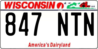 WI license plate 847NTN