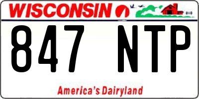 WI license plate 847NTP