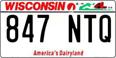 WI license plate 847NTQ