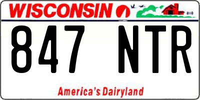 WI license plate 847NTR