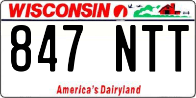 WI license plate 847NTT