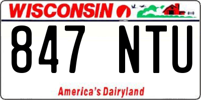 WI license plate 847NTU