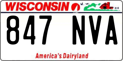 WI license plate 847NVA