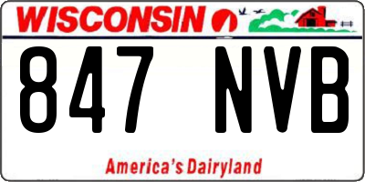 WI license plate 847NVB
