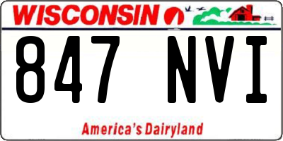 WI license plate 847NVI