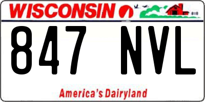 WI license plate 847NVL