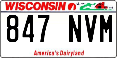 WI license plate 847NVM