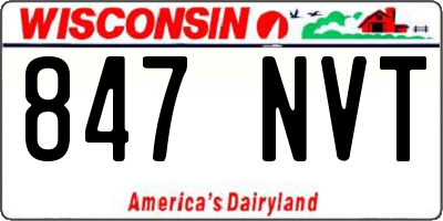 WI license plate 847NVT