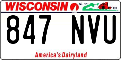 WI license plate 847NVU