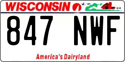 WI license plate 847NWF