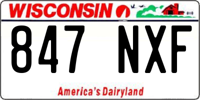 WI license plate 847NXF