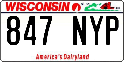WI license plate 847NYP