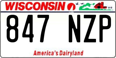 WI license plate 847NZP