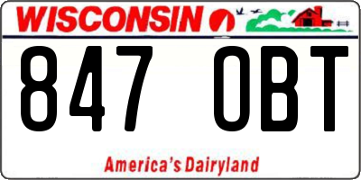 WI license plate 847OBT