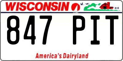 WI license plate 847PIT