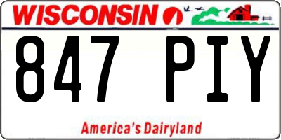 WI license plate 847PIY