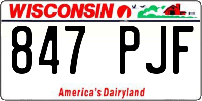 WI license plate 847PJF