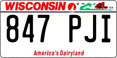 WI license plate 847PJI