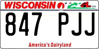 WI license plate 847PJJ